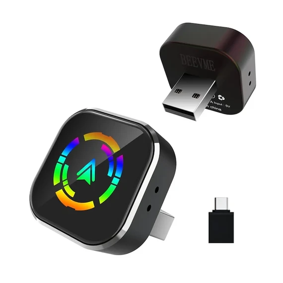 محول كاربلاي لاسلكي مع محول من يو إس بي إلى تايب سي