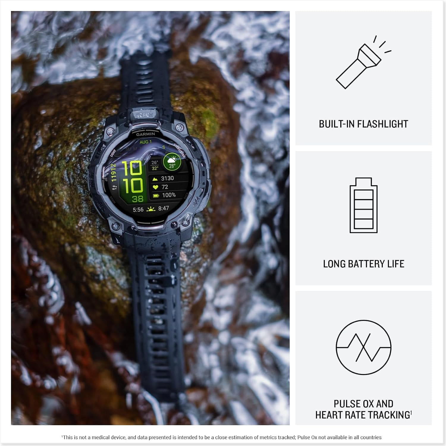Garmin Instinct® 3 AMOLED, Rugged GPS Smartwatch Garmin Instinct® 3 AMOLED, Rugged GPS Smartwatch