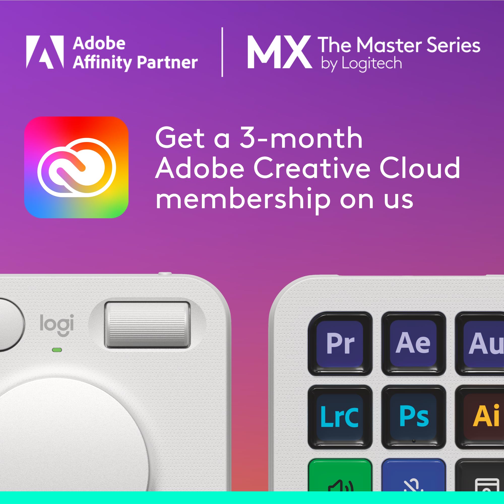لوحة مفاتيح Logitech MX Creative Console ذات 9 أزرار قابلة للتخصيص