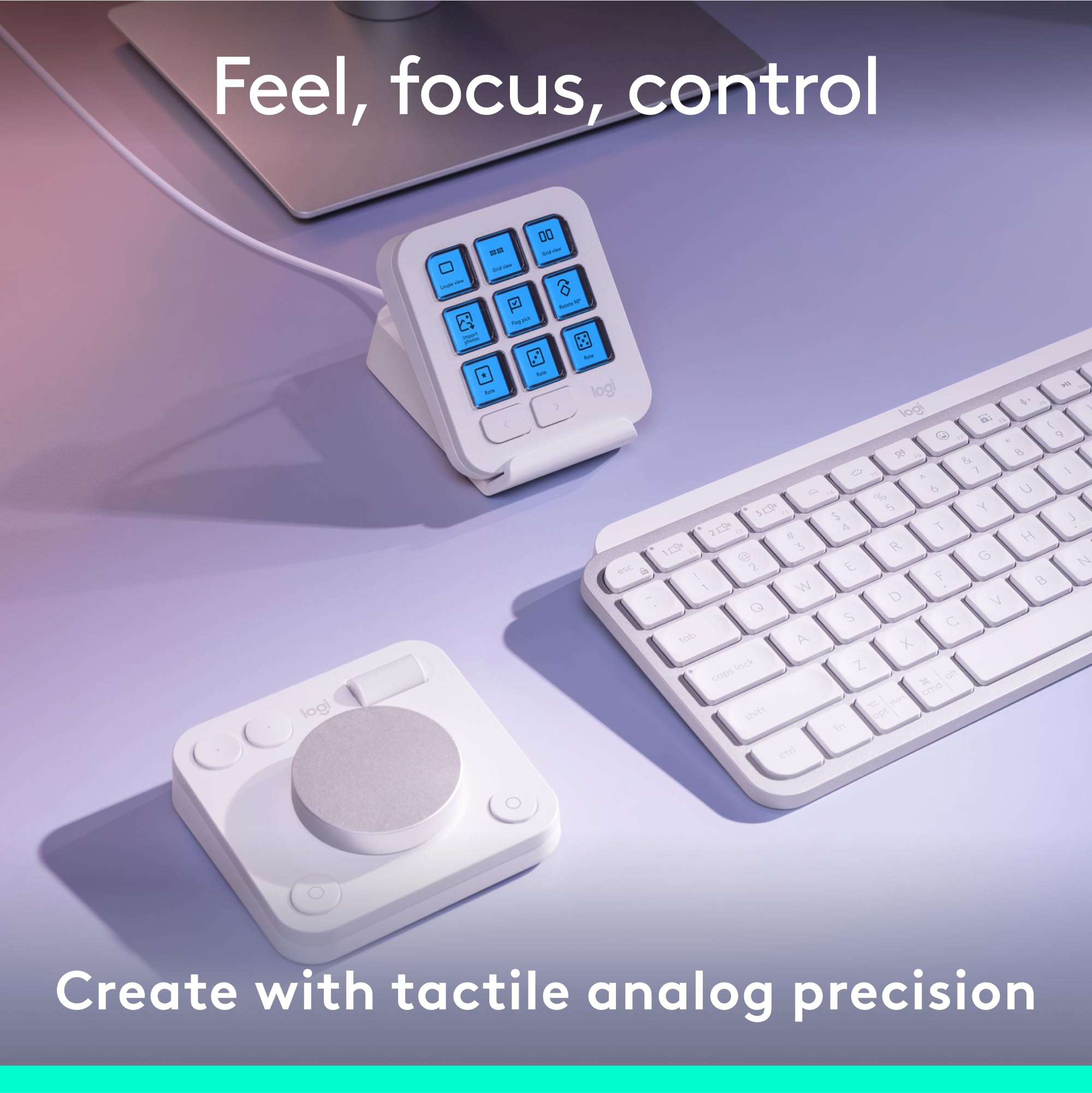 لوحة مفاتيح Logitech MX Creative Console ذات 9 أزرار قابلة للتخصيص