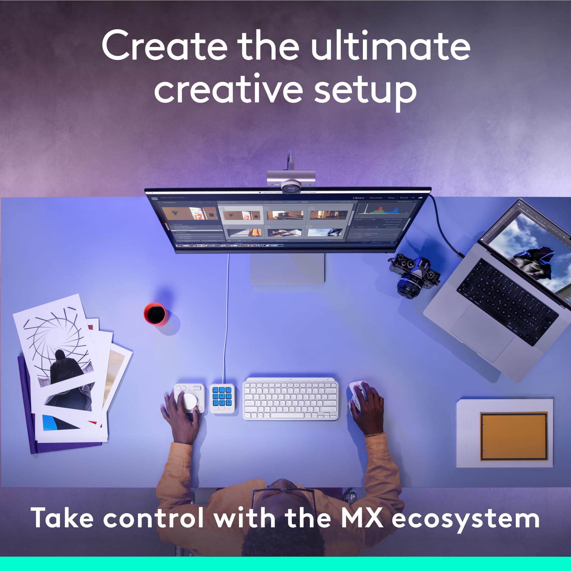 لوحة مفاتيح Logitech MX Creative Console ذات 9 أزرار قابلة للتخصيص