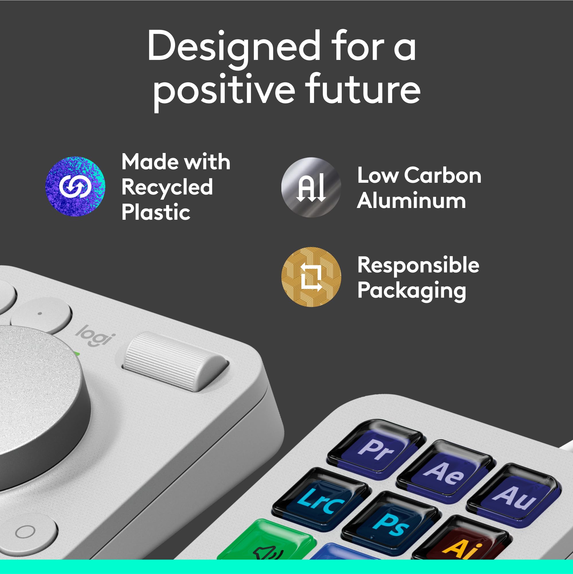 لوحة مفاتيح Logitech MX Creative Console ذات 9 أزرار قابلة للتخصيص