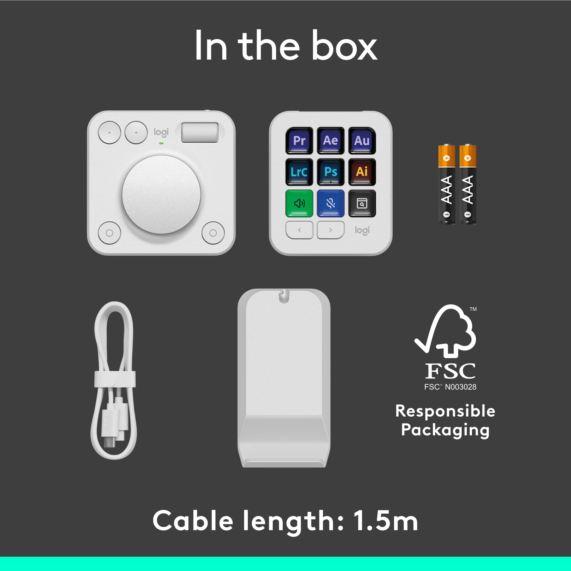 لوحة مفاتيح Logitech MX Creative Console ذات 9 أزرار قابلة للتخصيص